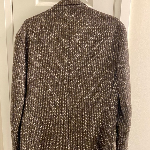 Vintage Double breasted men’s blazer tweed in a brown, black and white colour - Picture 2 of 8
